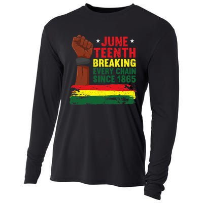 Breaking Every Chain Since 1865 | Freedom Funny Juneteenth Cooling Performance Long Sleeve Crew