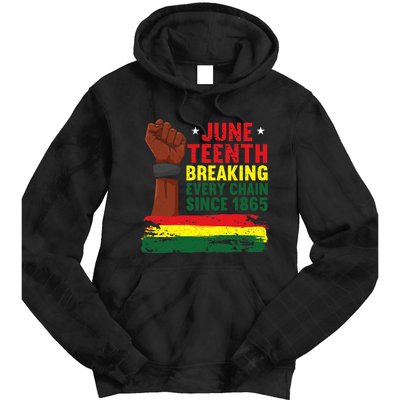 Breaking Every Chain Since 1865 | Freedom Funny Juneteenth Tie Dye Hoodie