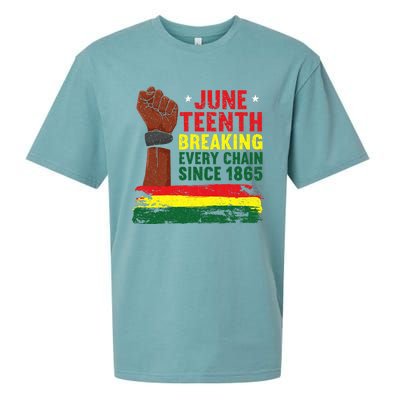 Breaking Every Chain Since 1865 | Freedom Funny Juneteenth Sueded Cloud Jersey T-Shirt