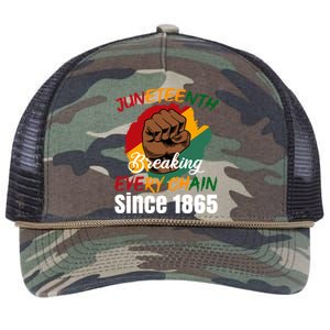 Breaking Every Chain Since 1865 Junenth Freedom Gift Retro Rope Trucker Hat Cap