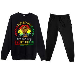 Breaking Every Chain Since 1865 Juneteenth Freedom Premium Crewneck Sweatsuit Set