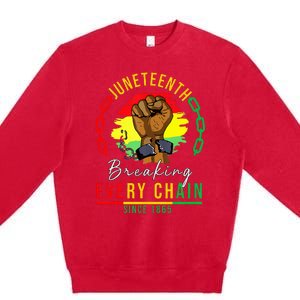 Breaking Every Chain Since 1865 Juneteenth Freedom Premium Crewneck Sweatshirt