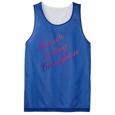 Burrito Eating Champion Competitive Food Eating Contest Gift Mesh Reversible Basketball Jersey Tank