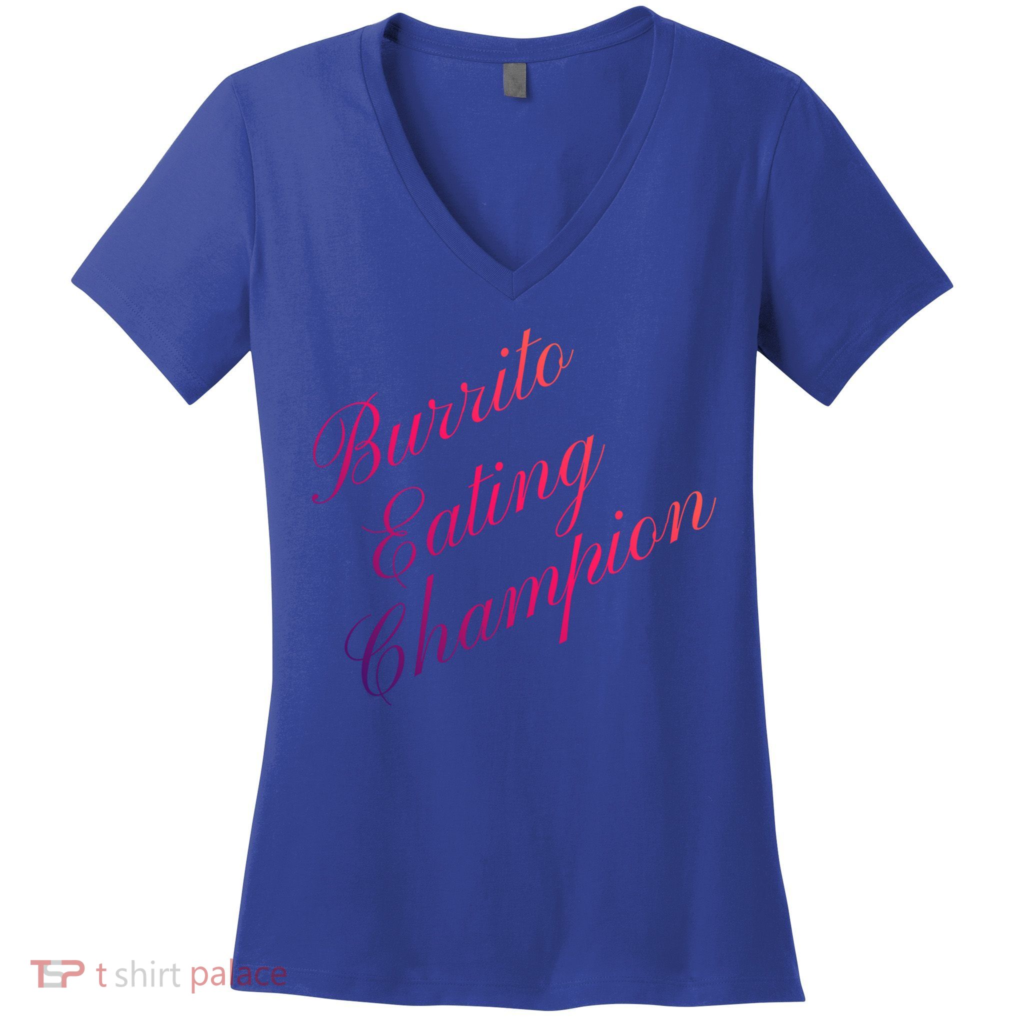 Burrito Eating Champion Competitive Food Eating Contest Gift Women's V-Neck T-Shirt