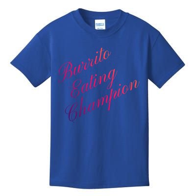 Burrito Eating Champion Competitive Food Eating Contest Gift Kids T-Shirt