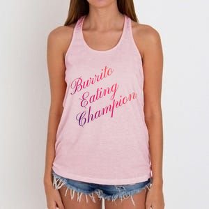 Burrito Eating Champion Competitive Food Eating Contest Gift Women's Knotted Racerback Tank