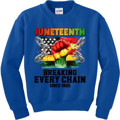 Breaking Every Chain Since 1865 Junenth African American Gift Kids Sweatshirt