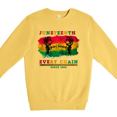 Breaking Every Chain Since 1865 Junenth Freedom Gift Premium Crewneck Sweatshirt