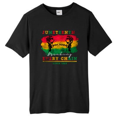 Breaking Every Chain Since 1865 Junenth Freedom Gift Tall Fusion ChromaSoft Performance T-Shirt