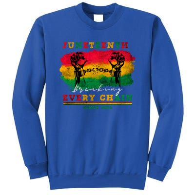 Breaking Every Chain Since 1865 Junenth Freedom Gift Sweatshirt