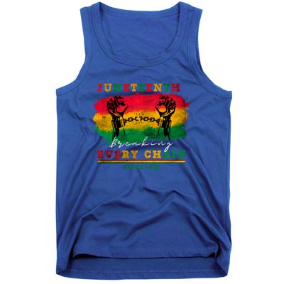 Breaking Every Chain Since 1865 Junenth Freedom Gift Tank Top