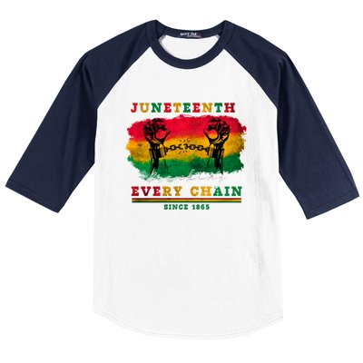 Breaking Every Chain Since 1865 Junenth Freedom Gift Baseball Sleeve Shirt