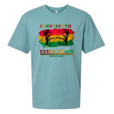 Breaking Every Chain Since 1865 Junenth Freedom Gift Sueded Cloud Jersey T-Shirt