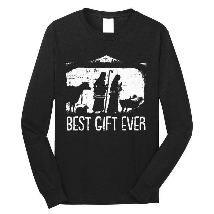 Best Ever Christmas Cool Jesus Nativity Scene Christian Long Sleeve Shirt