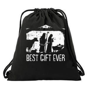 Best Ever Christmas Cool Jesus Nativity Scene Christian Drawstring Bag