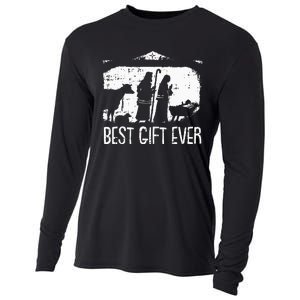 Best Ever Christmas Cool Jesus Nativity Scene Christian Cooling Performance Long Sleeve Crew