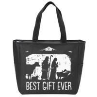 Best Ever Christmas Cool Jesus Nativity Scene Christian Zip Tote Bag