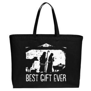 Best Ever Christmas Cool Jesus Nativity Scene Christian Cotton Canvas Jumbo Tote