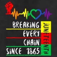 Breaking Every Chain Since 1865 Juneteenth Independence Day 7 Panel Mesh Trucker Snapback Hat
