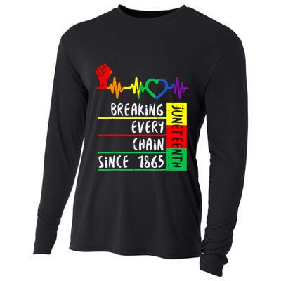 Breaking Every Chain Since 1865 Juneteenth Independence Day Cooling Performance Long Sleeve Crew
