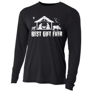 Best Ever Christmas Jesus Nativity Scene Christian Xmas  Cooling Performance Long Sleeve Crew