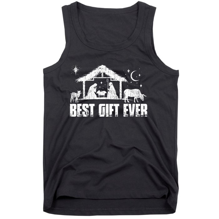 Best Ever Christmas Jesus Nativity Scene Christian Xmas  Tank Top