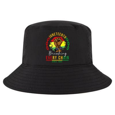 Breaking Every Chain Since 1865  Juneteenth Freedom Cool Comfort Performance Bucket Hat