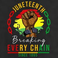 Breaking Every Chain Since 1865  Juneteenth Freedom 7 Panel Mesh Trucker Snapback Hat