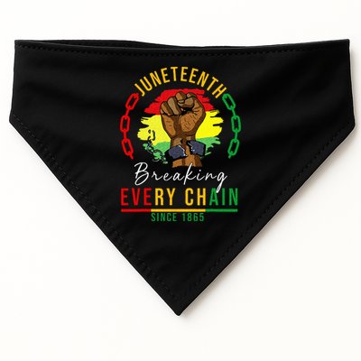 Breaking Every Chain Since 1865  Juneteenth Freedom USA-Made Doggie Bandana