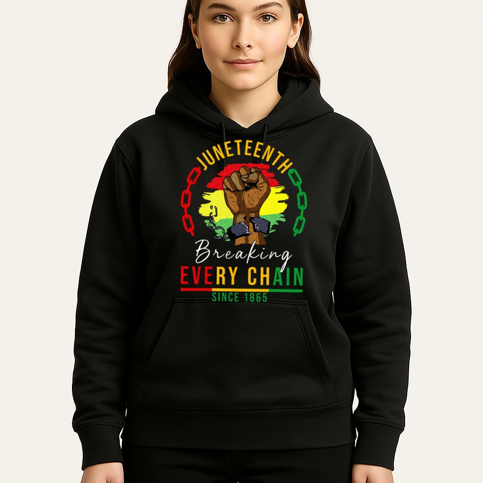 Breaking Every Chain Since 1865  Juneteenth Freedom Hoodie