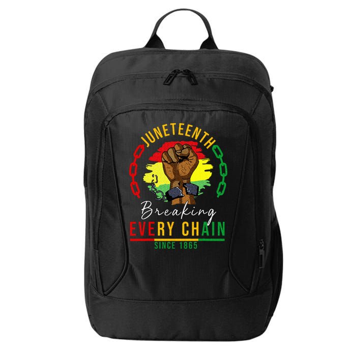 Breaking Every Chain Since 1865  Juneteenth Freedom City Backpack