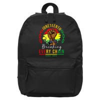 Breaking Every Chain Since 1865  Juneteenth Freedom 16 in Basic Backpack