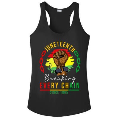 Breaking Every Chain Since 1865  Juneteenth Freedom Ladies PosiCharge Competitor Racerback Tank