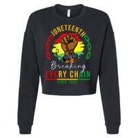 Breaking Every Chain Since 1865  Juneteenth Freedom Cropped Pullover Crew