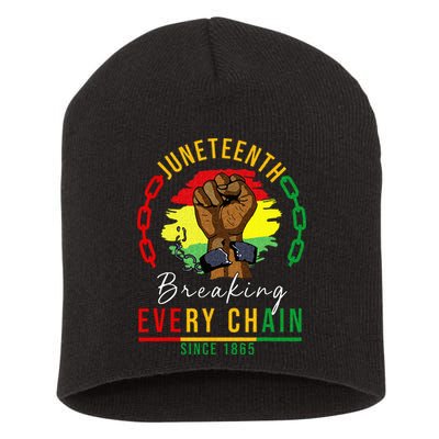 Breaking Every Chain Since 1865  Juneteenth Freedom Short Acrylic Beanie