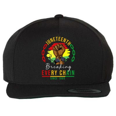 Breaking Every Chain Since 1865  Juneteenth Freedom Wool Snapback Cap