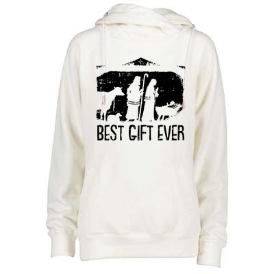 Best Ever Christmas Cool Jesus Womens Funnel Neck Pullover Hood