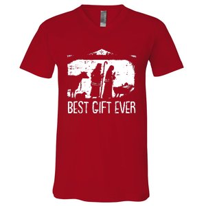 Best Ever Christmas Cool Jesus V-Neck T-Shirt