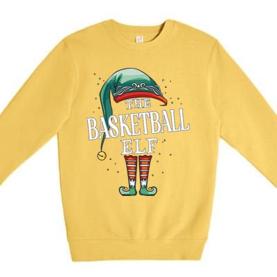 Basketball Elf Christmas Group Xmas Pajama Party Premium Crewneck Sweatshirt