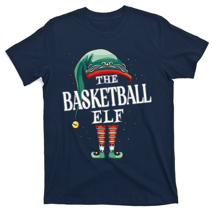 Basketball Elf Christmas Group Xmas Pajama Party T-Shirt