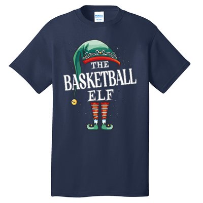 Basketball Elf Christmas Group Xmas Pajama Party Tall T-Shirt