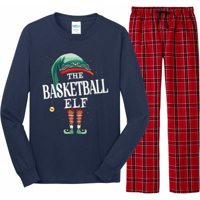 Basketball Elf Christmas Group Xmas Pajama Party Long Sleeve Pajama Set