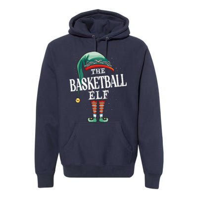 Basketball Elf Christmas Group Xmas Pajama Party Premium Hoodie