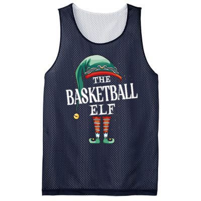 Basketball Elf Christmas Group Xmas Pajama Party Mesh Reversible Basketball Jersey Tank