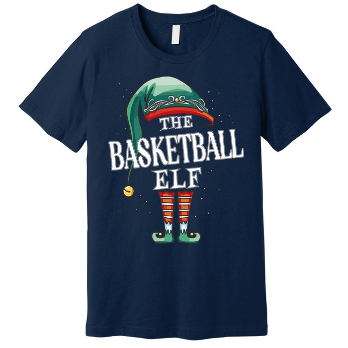 Basketball Elf Christmas Group Xmas Pajama Party Premium T-Shirt