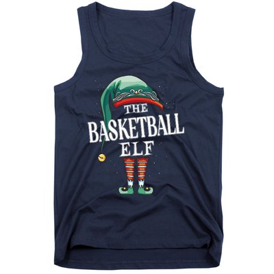 Basketball Elf Christmas Group Xmas Pajama Party Tank Top