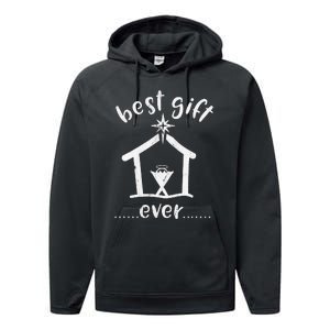 Best Ever Christmas Cool Jesus Nativity Scene Christian Performance Fleece Hoodie