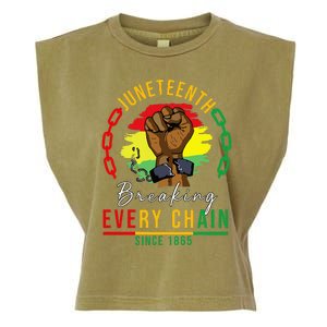 Breaking Every Chain Since 1865 Juneteenth Freedom Garment-Dyed Women's Muscle Tee