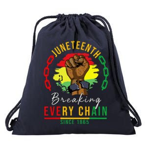 Breaking Every Chain Since 1865 Juneteenth Freedom Drawstring Bag