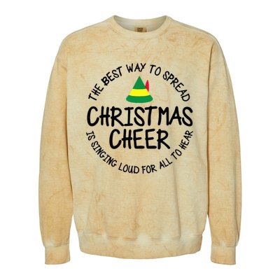 Buddy Elf Christmas Cheer 2024 Colorblast Crewneck Sweatshirt